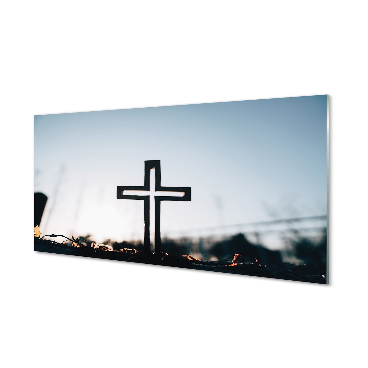Panel dekoracyjny szkło hartowane Krzyż 120x60 cm