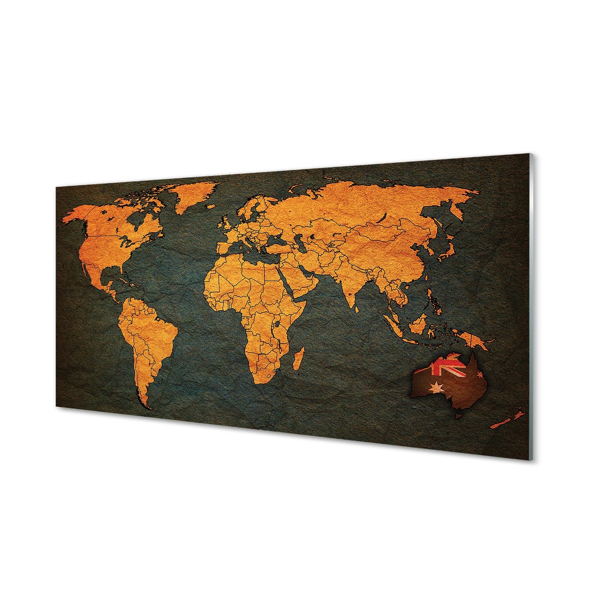 Płyta szklana do kuchni + klej Złota mapa 120x60
