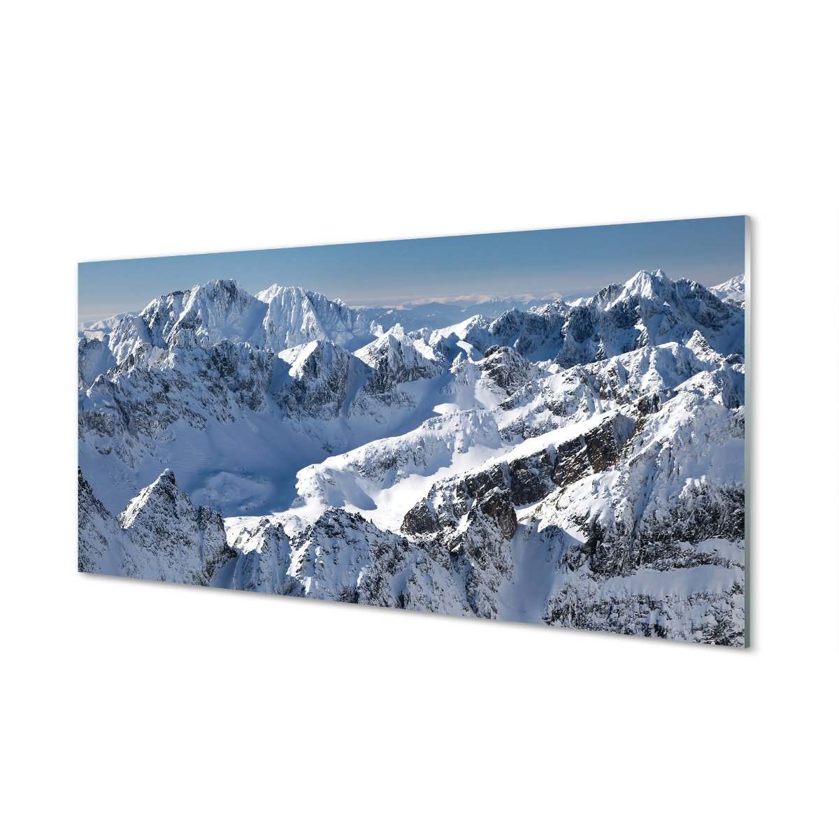 Nowoczesny panel szklany Góry zima śnieg 120x60 cm