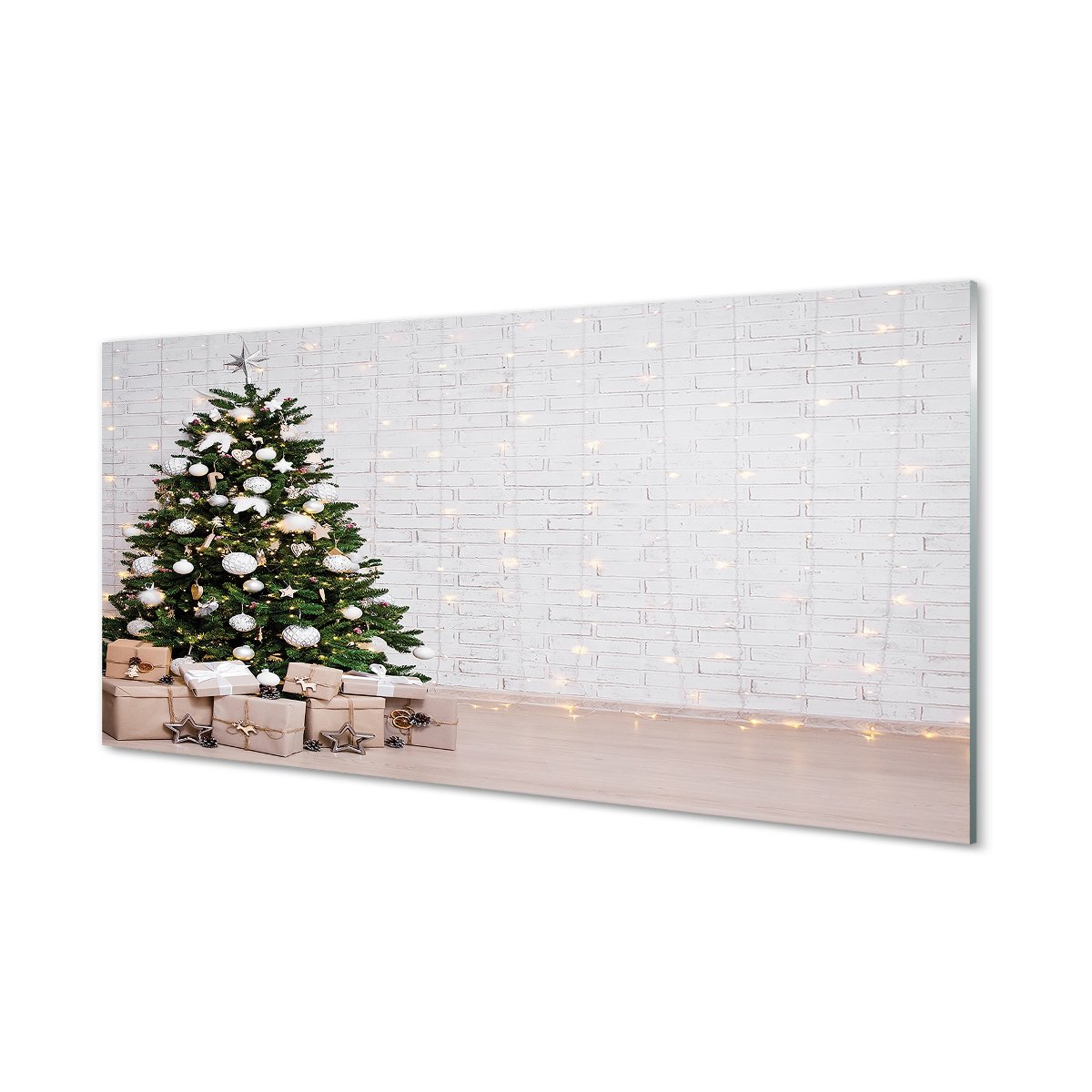 Ścienny panel Choinki prezenty dekoracje 120x60 cm