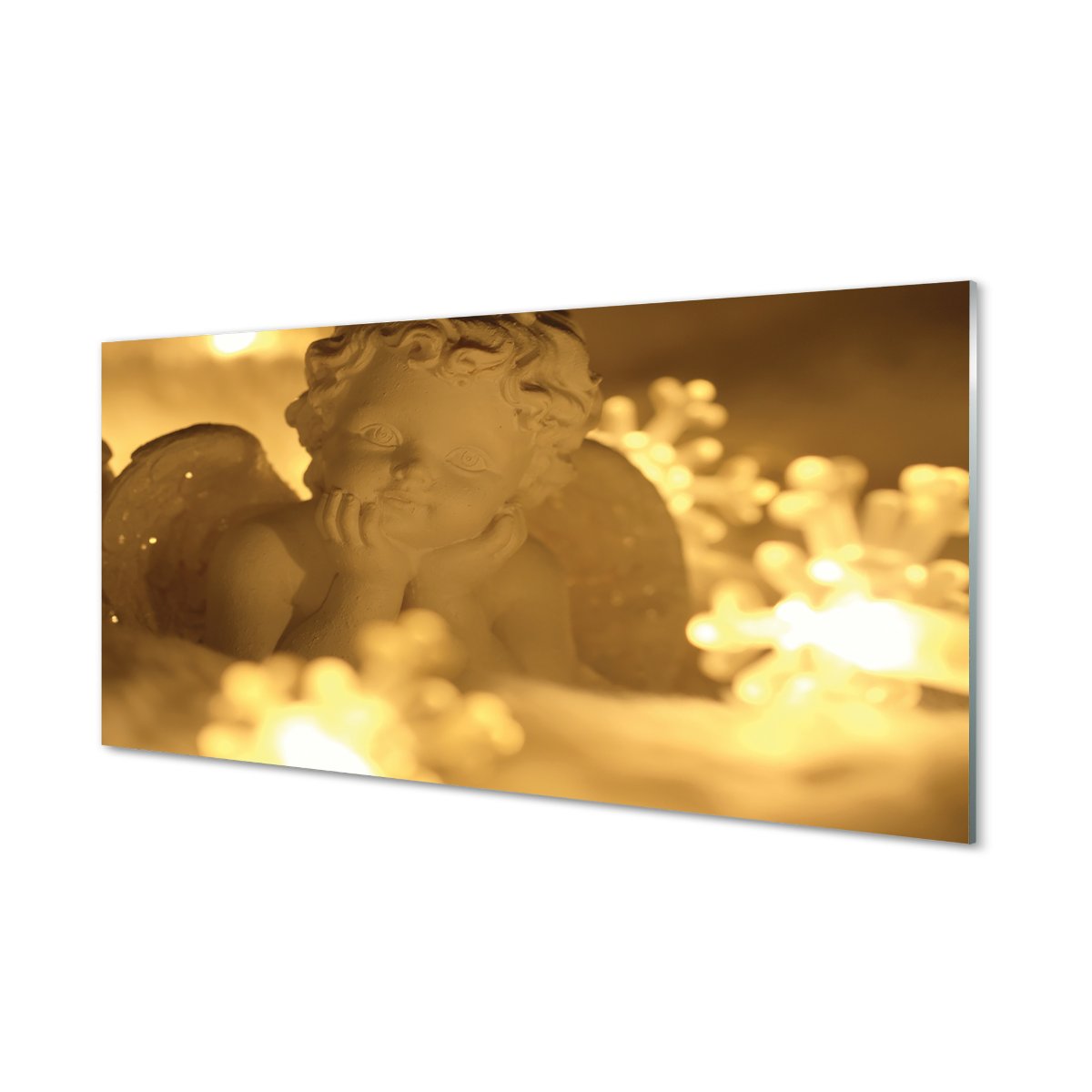 Panel szkło hartowane Leżący anioł lampki 120x60