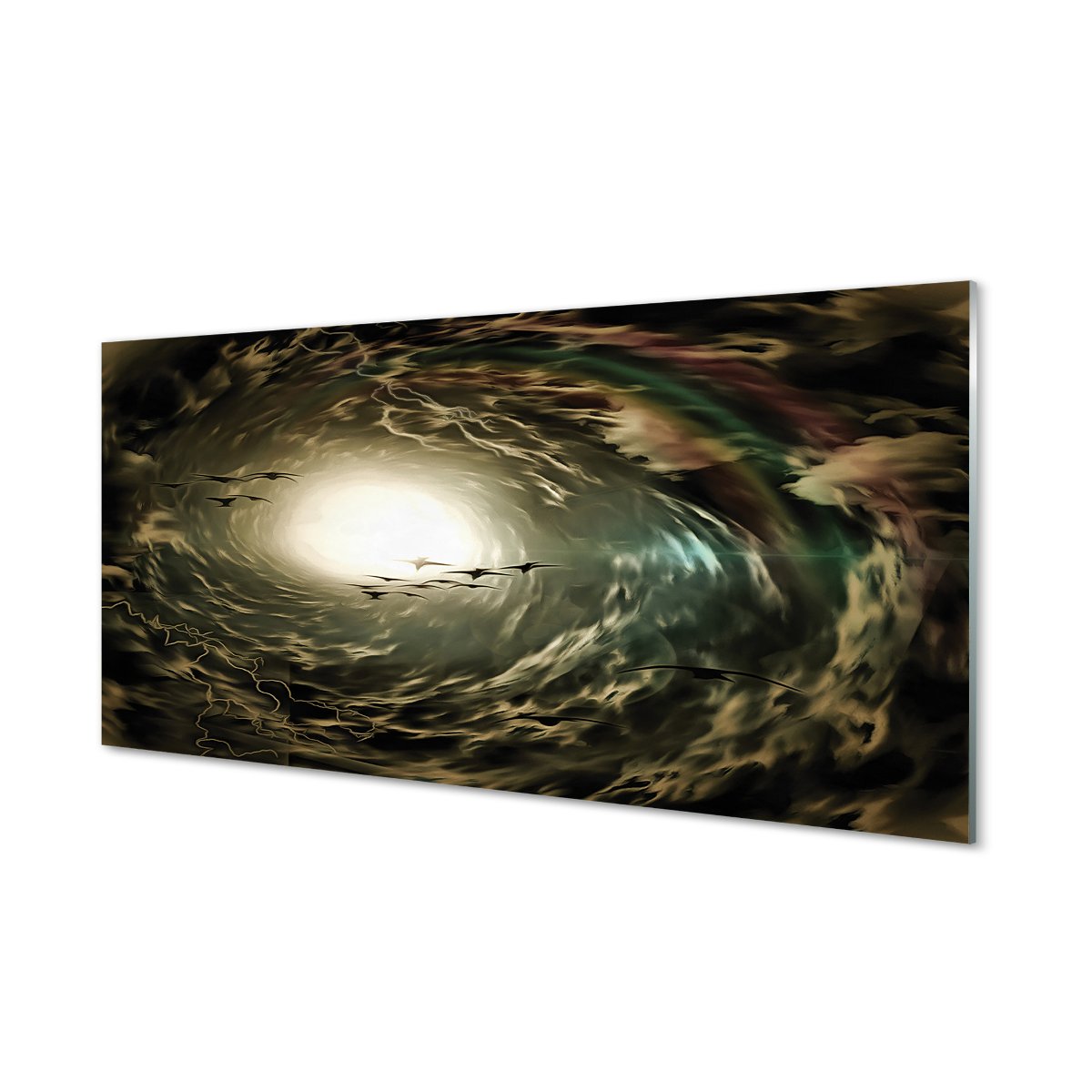 Ścienny panel kuchenny + klej Ptaki chmury 120x60