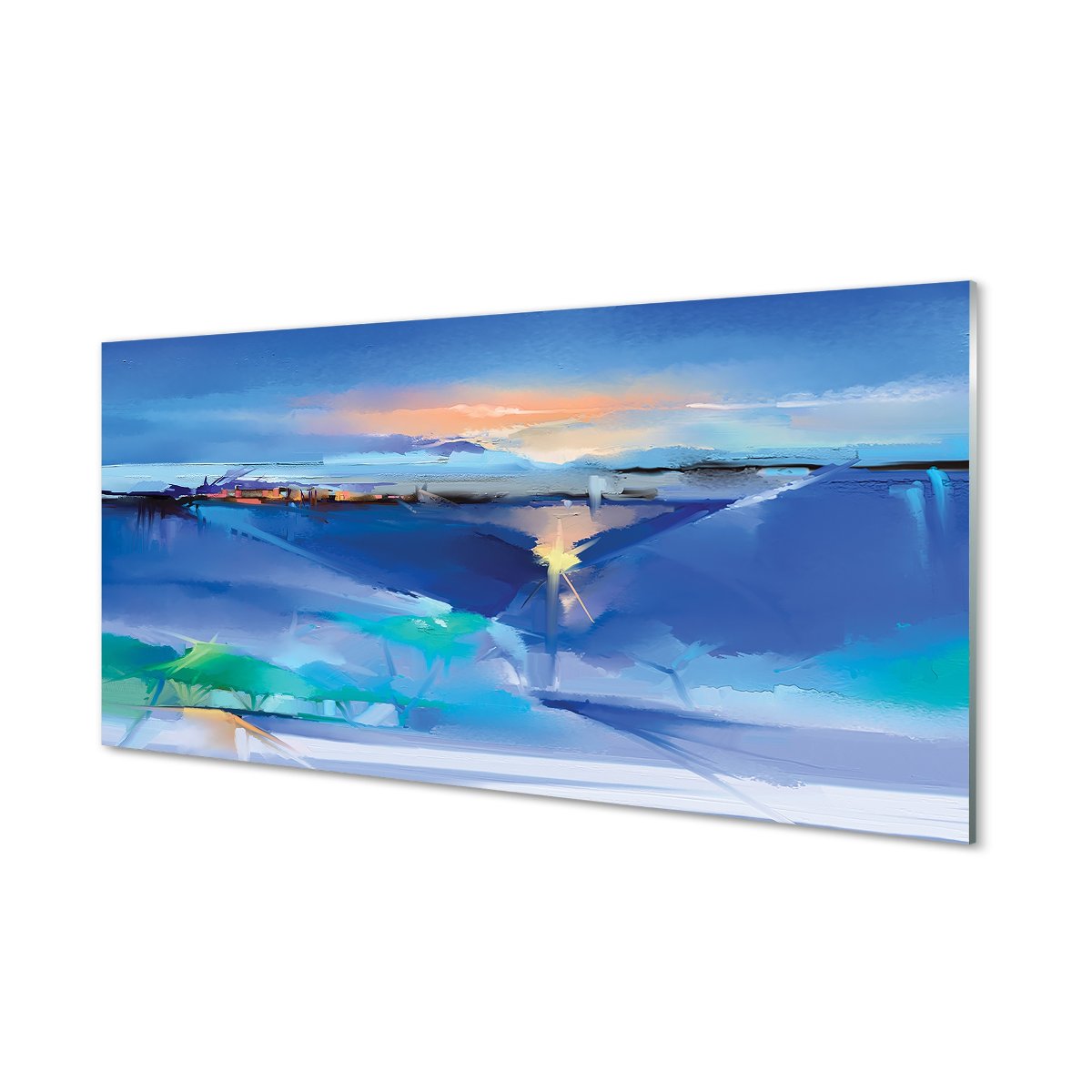 Panel szklany między szafki Chmury drzewa 120x60