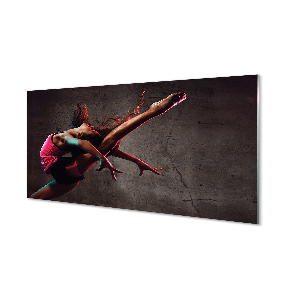 Panel szklany klej Kobieta szpagat 120x60
