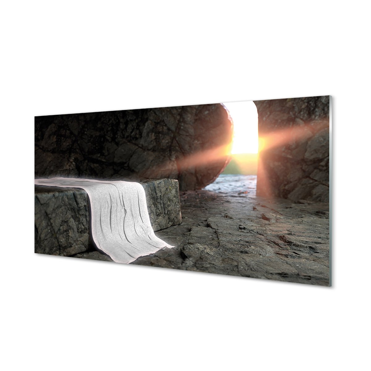 Nowoczesny lacobel z grafiką Jaskinia 120x60 cm