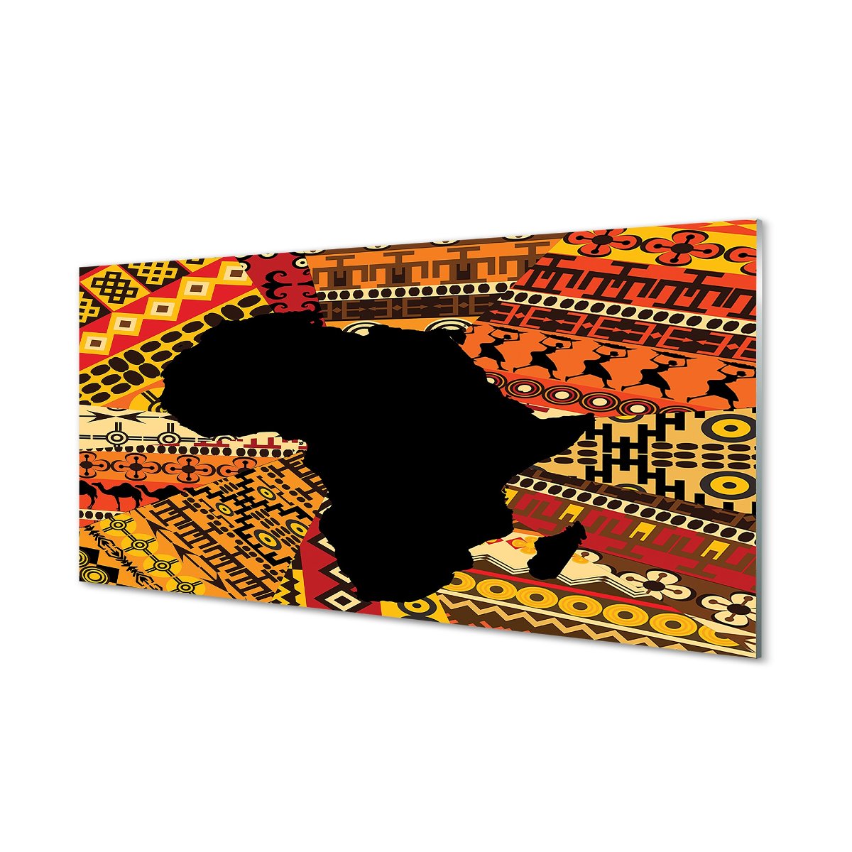 Płyta szklana do kuchni + klej Mapa wzory 120x60