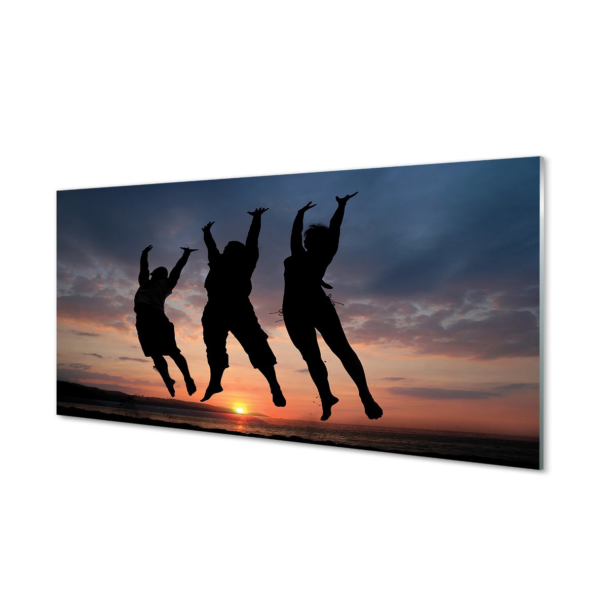 Panel szkło do kuchni  Ludzie zachód chmury 120x60