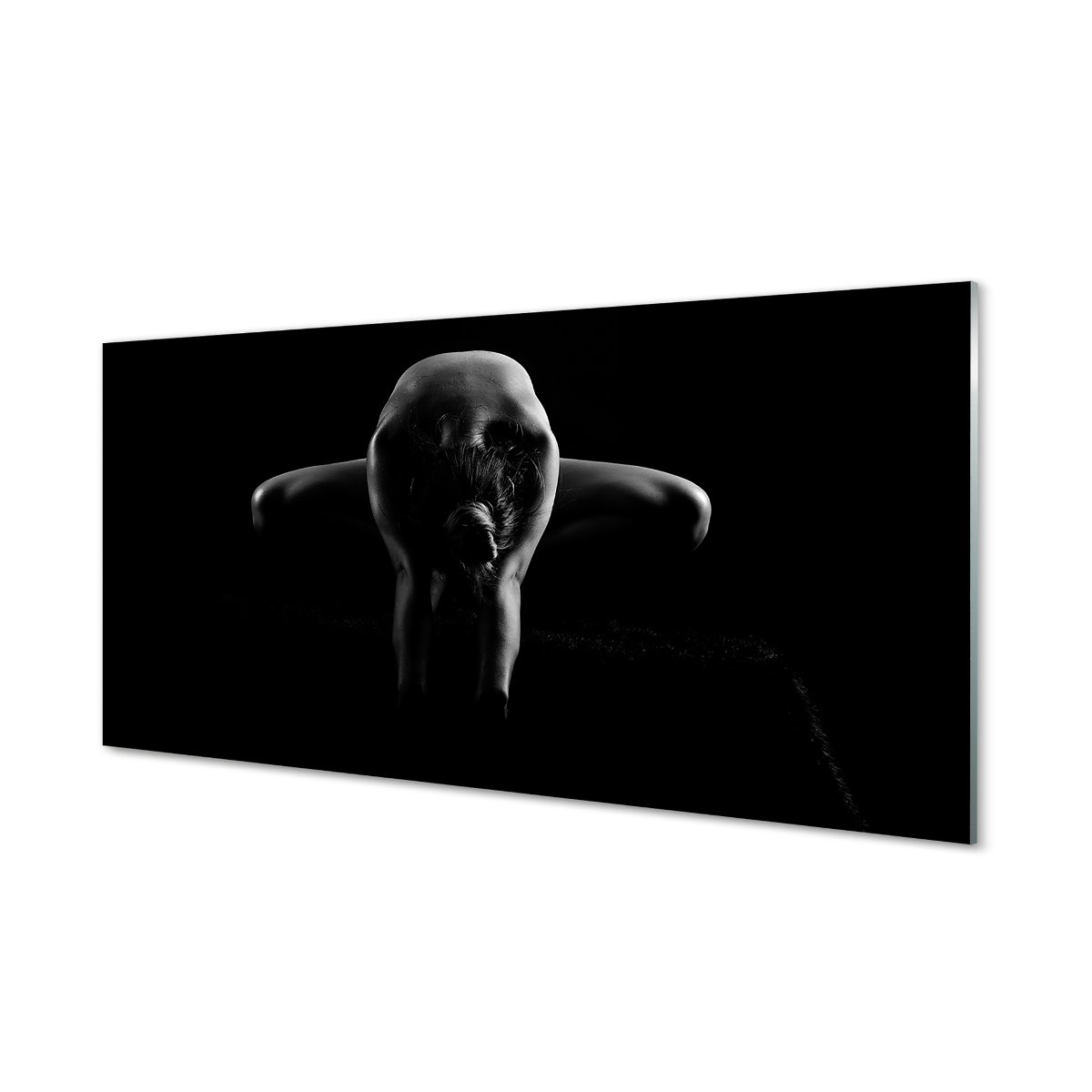 Panel szklany dekor Kobieta czarno białe 120x60 cm