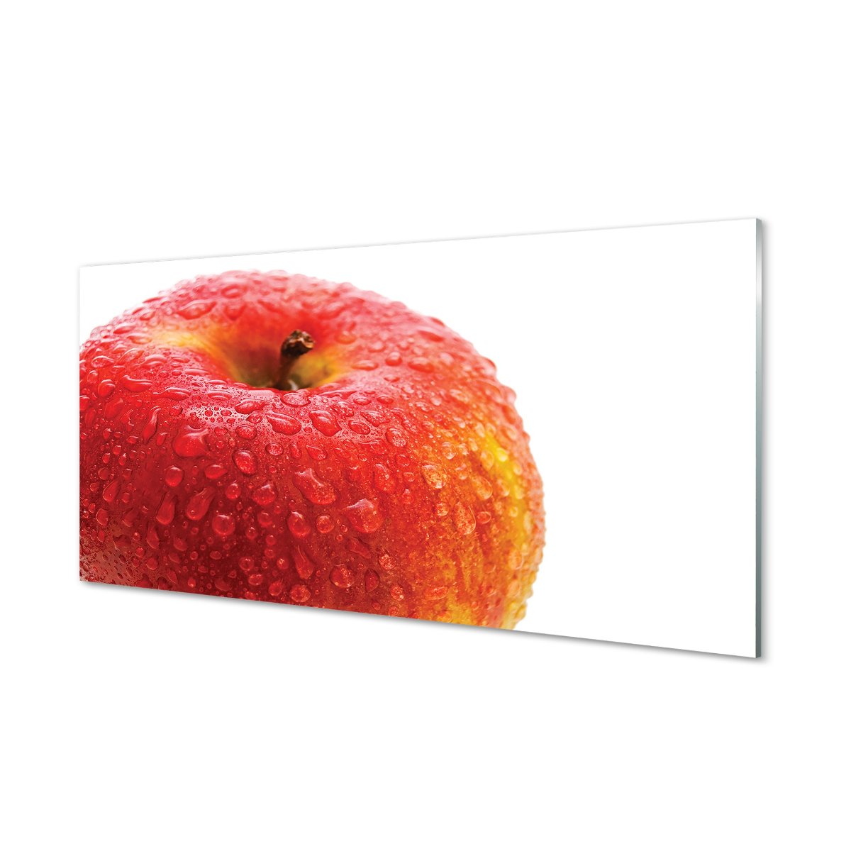 Szklany panel Kropelki wody na jabłku 120x60 cm