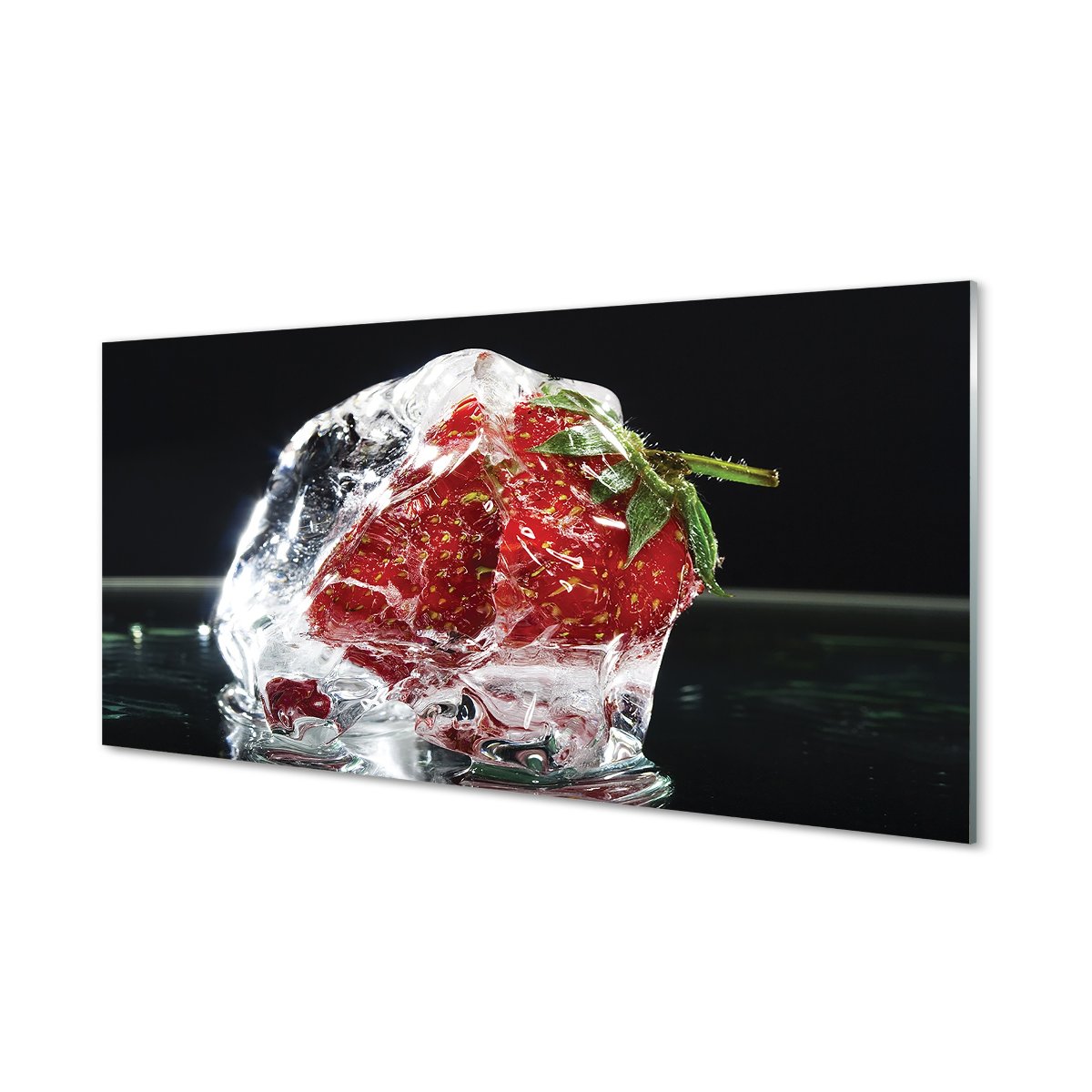 Szkło lacobel Truskawka w kostce lodu 120x60 cm