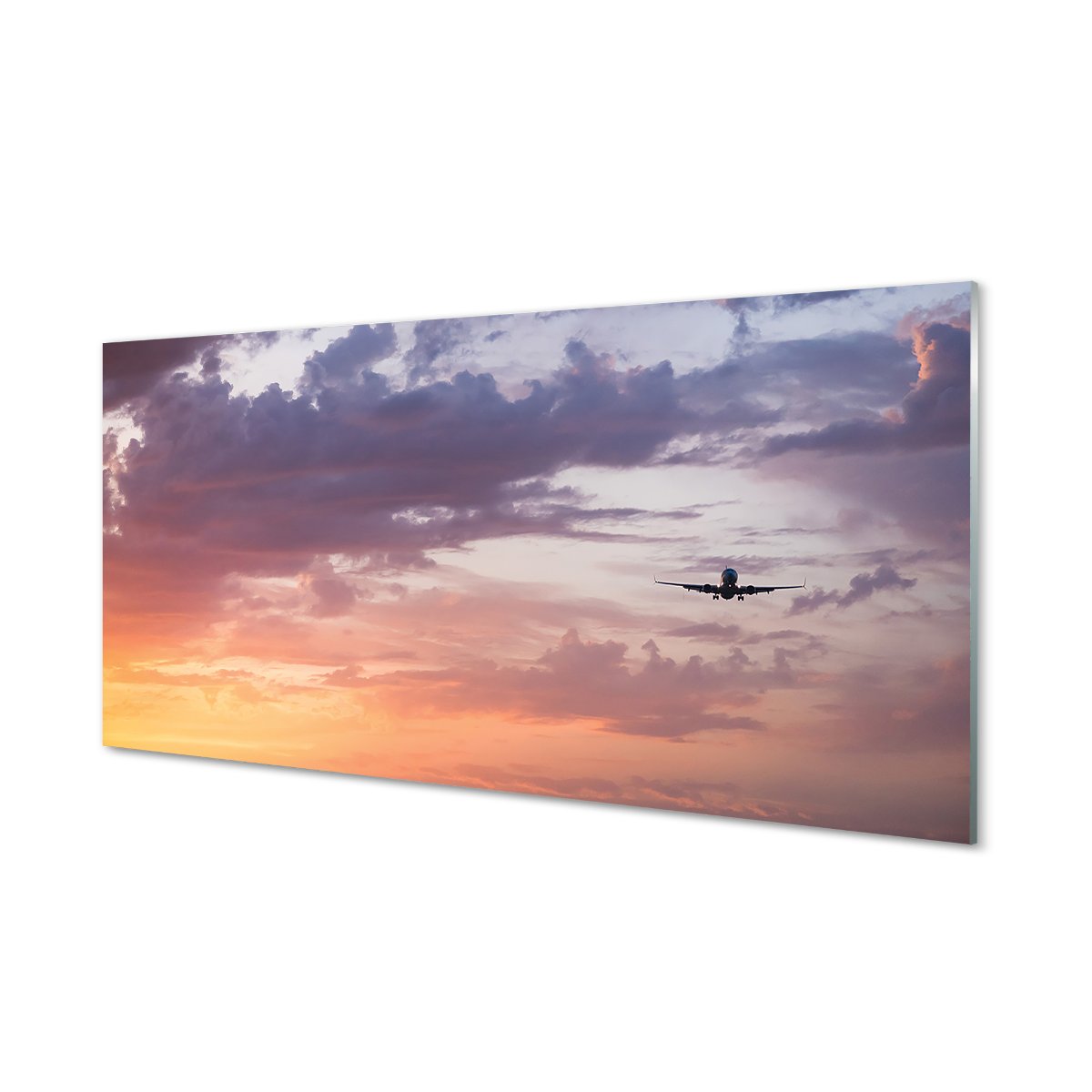 Panel ścienny Chmury niebo samolot światła 120x60