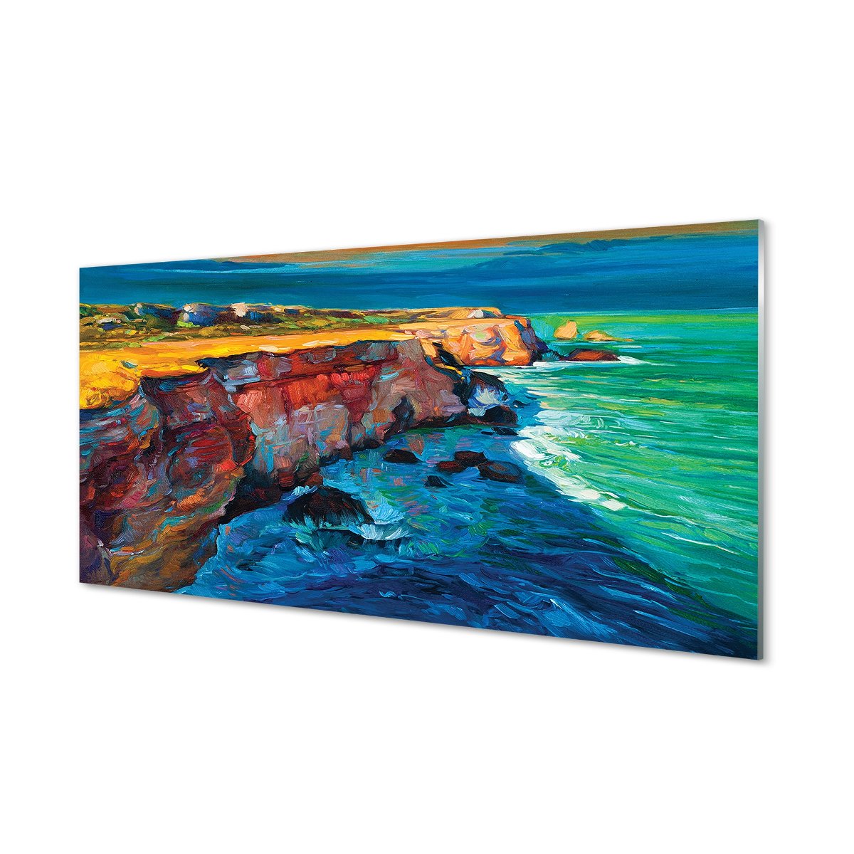 Panel szkło hartowane  Morze niebo skały 120x60 cm
