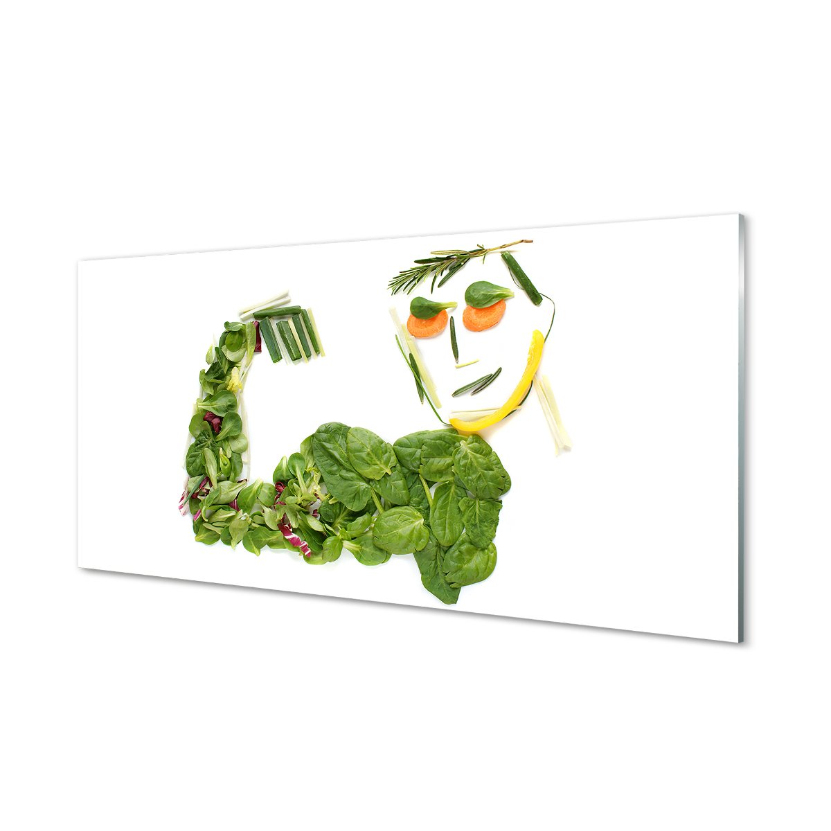 Nowoczesny panel szklany Postać z warzyw 120x60 cm
