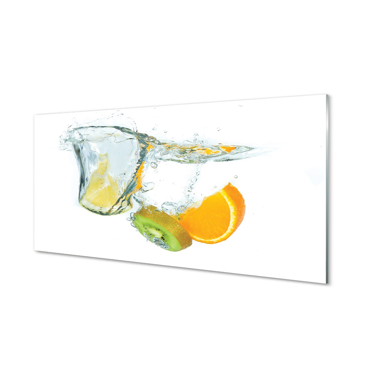Panel szklany grafika Woda kiwi pomarańcza 120x60