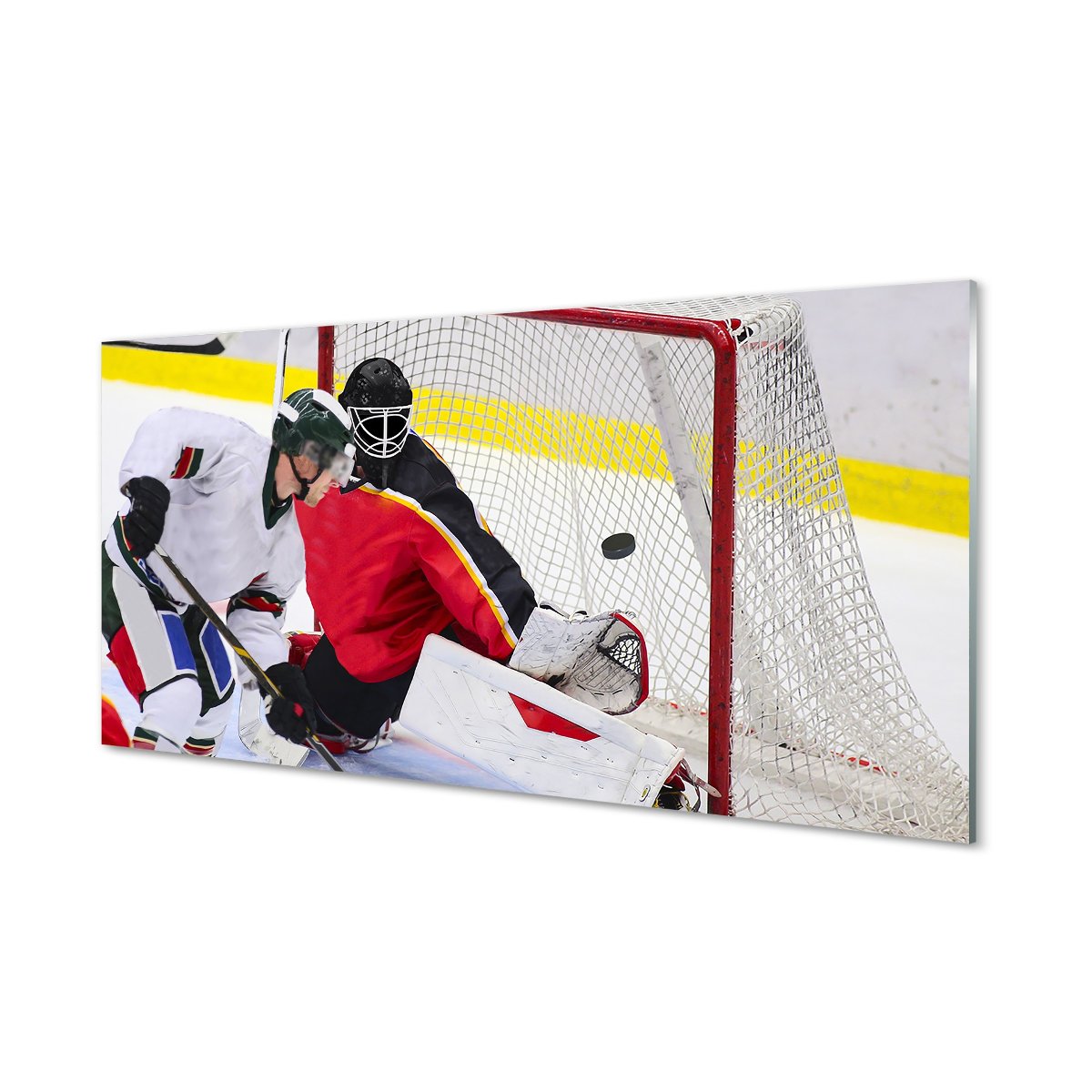 Nowoczesny panel szklany Bramka hokej 120x60 cm