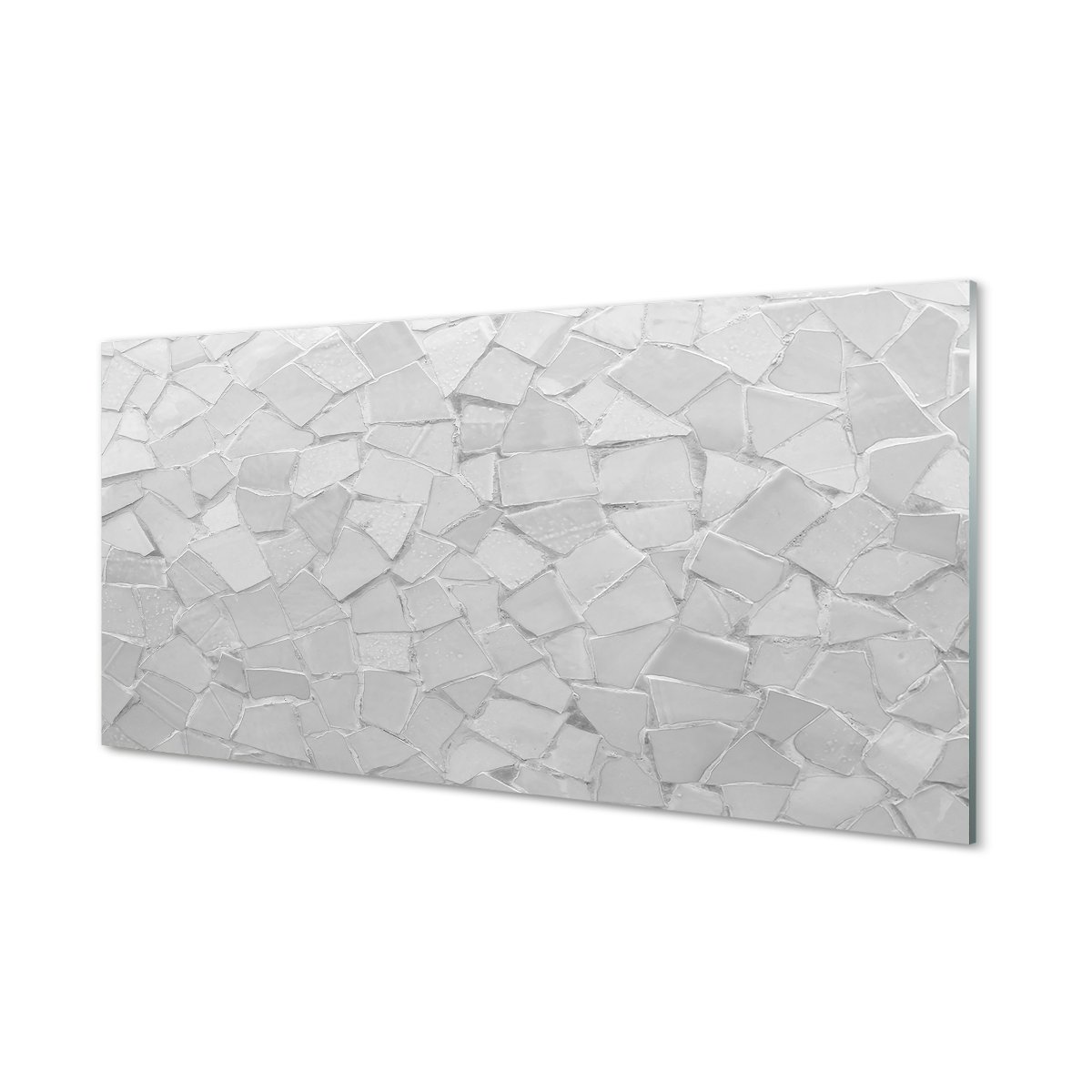 Szklany panel do kuchni Szare wielokąty 120x60 cm