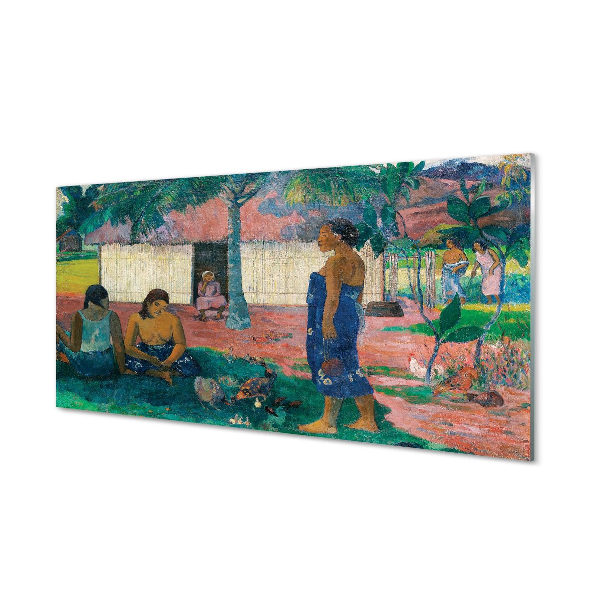 Płyta szklana Sztuka afrykańska wioska 120x60 cm