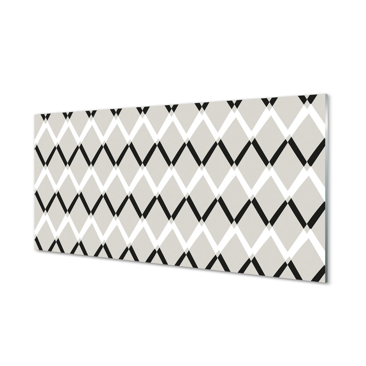 Szklany panel ścienny + klej Wzór diamentów 120x60