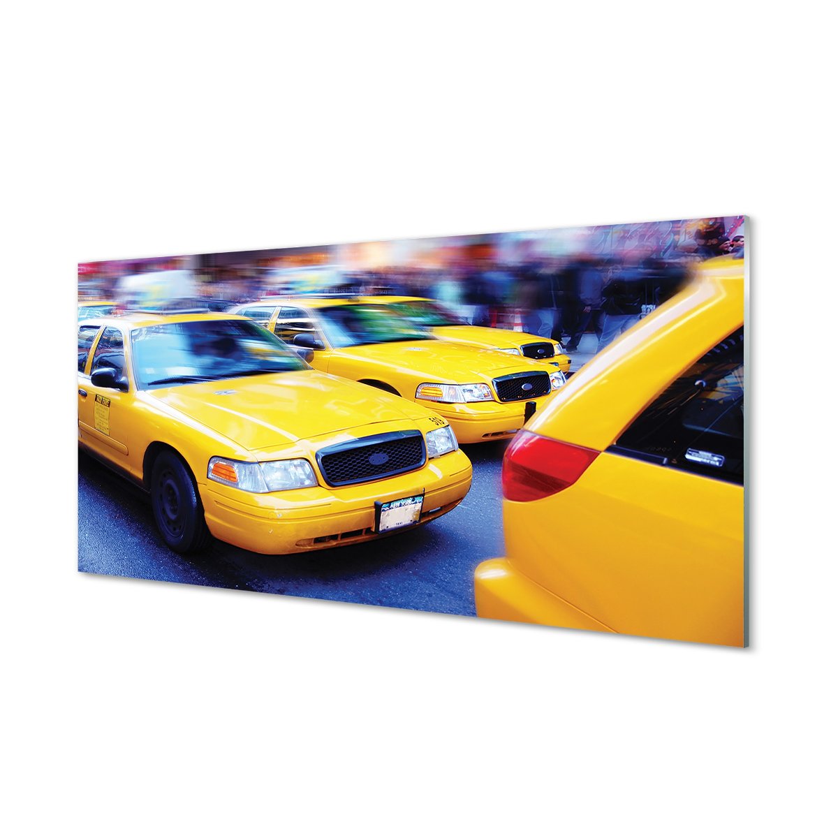 Szklany panel kuchenny Żółta taxi miasto 120x60 cm
