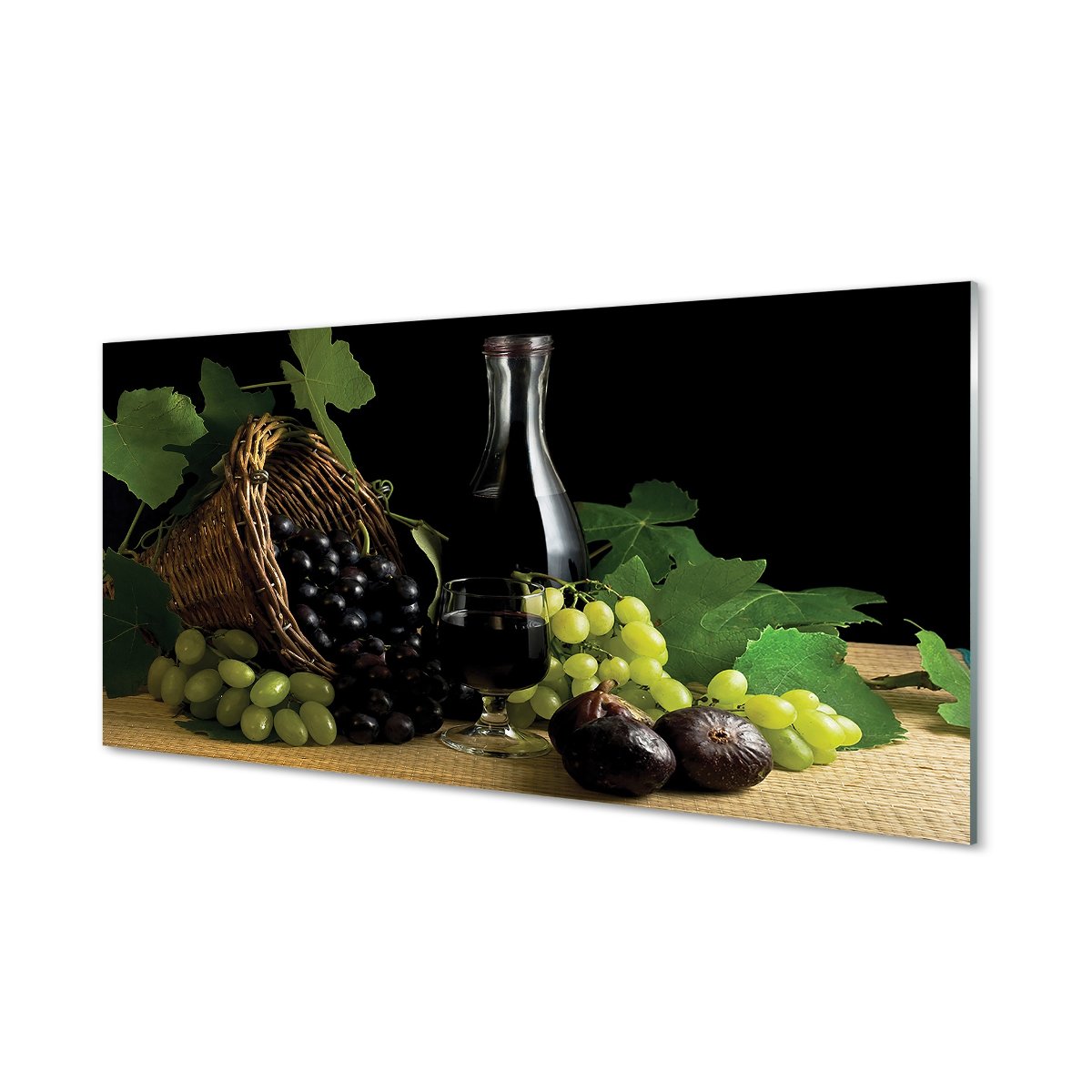 Szklany panel Kosz liście winogrono wino 120x60 cm
