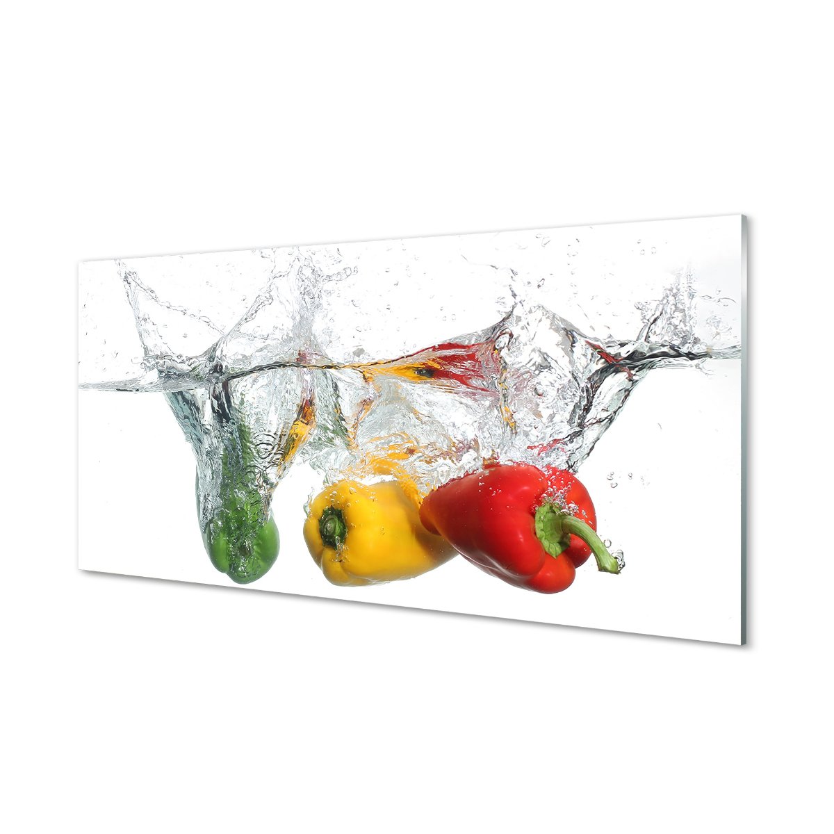 Panel ścienny Kolorowe papryki w wodzie 120x60 cm