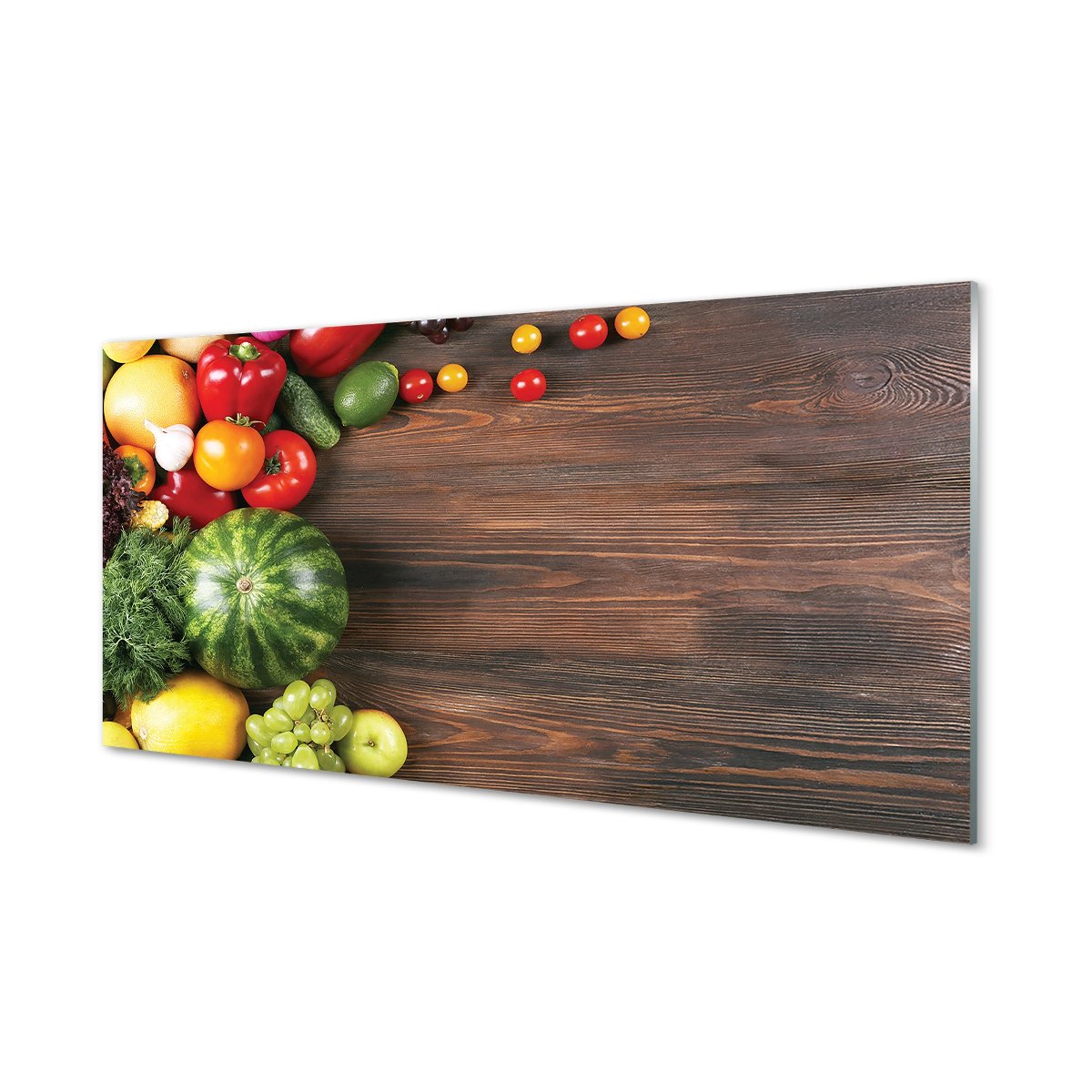 Ścienny panel Arbuz pomidorki koperek 120x60 cm