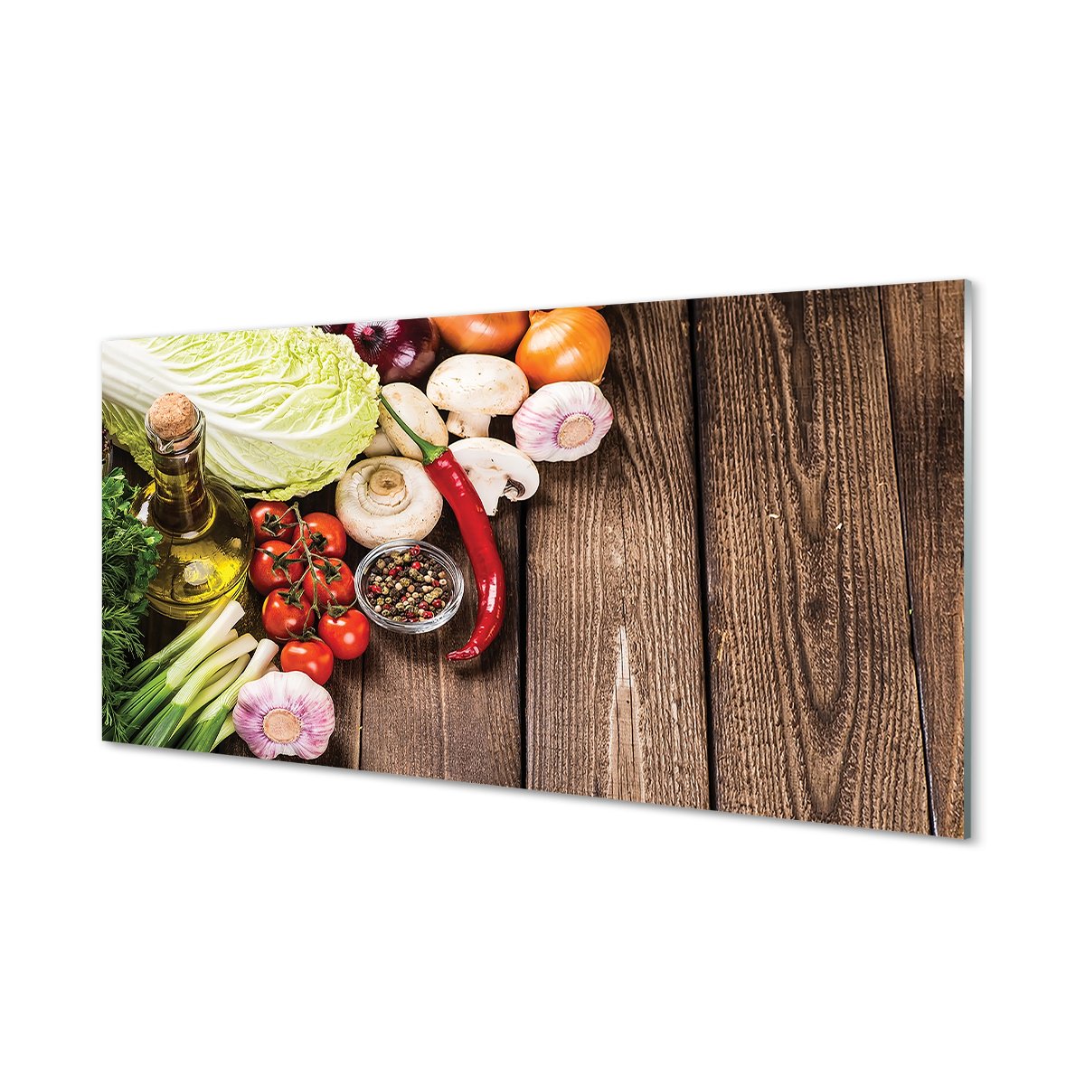 Panel ścienny Oliwa pieprz cebula czosnek 120x60