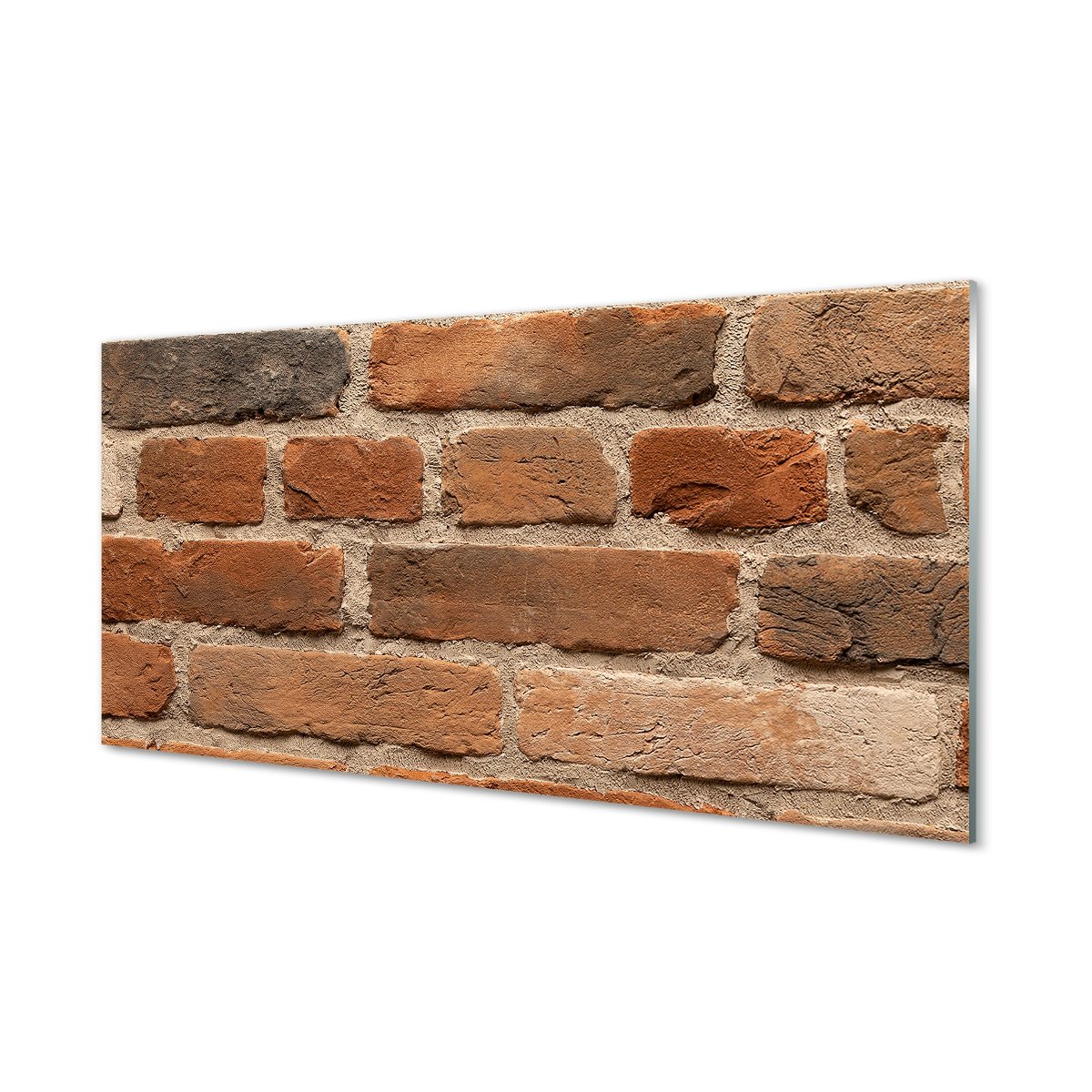 Panel szklany między meble Cegła mur kamień 120x60