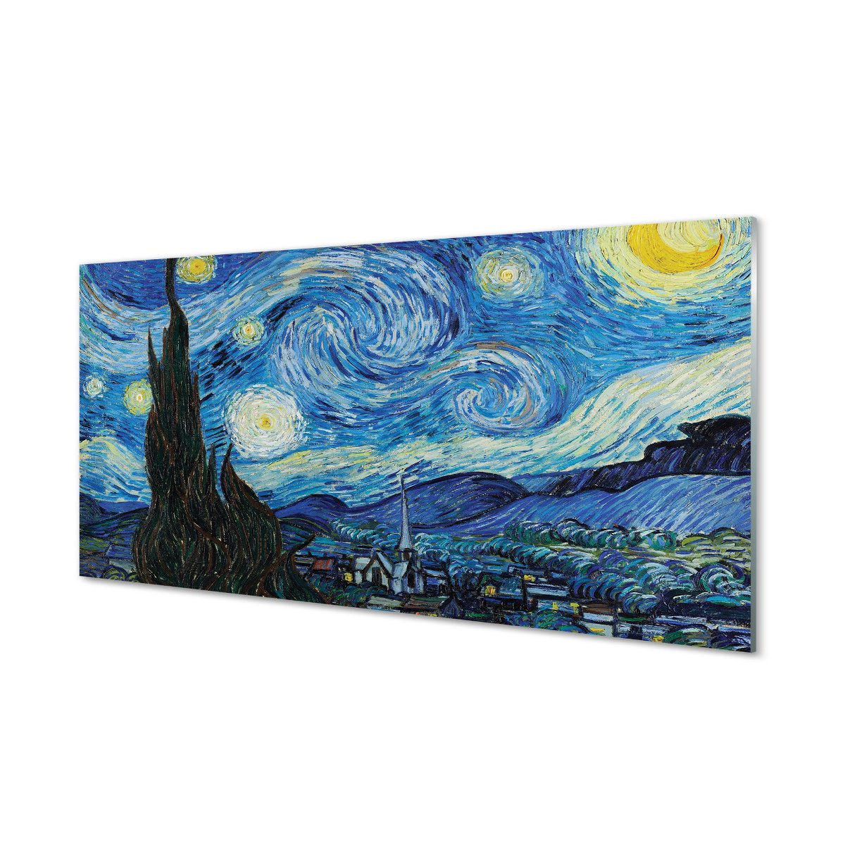 Lacobel dekoracyjny  Sztuka gwieździsta noc 120x60