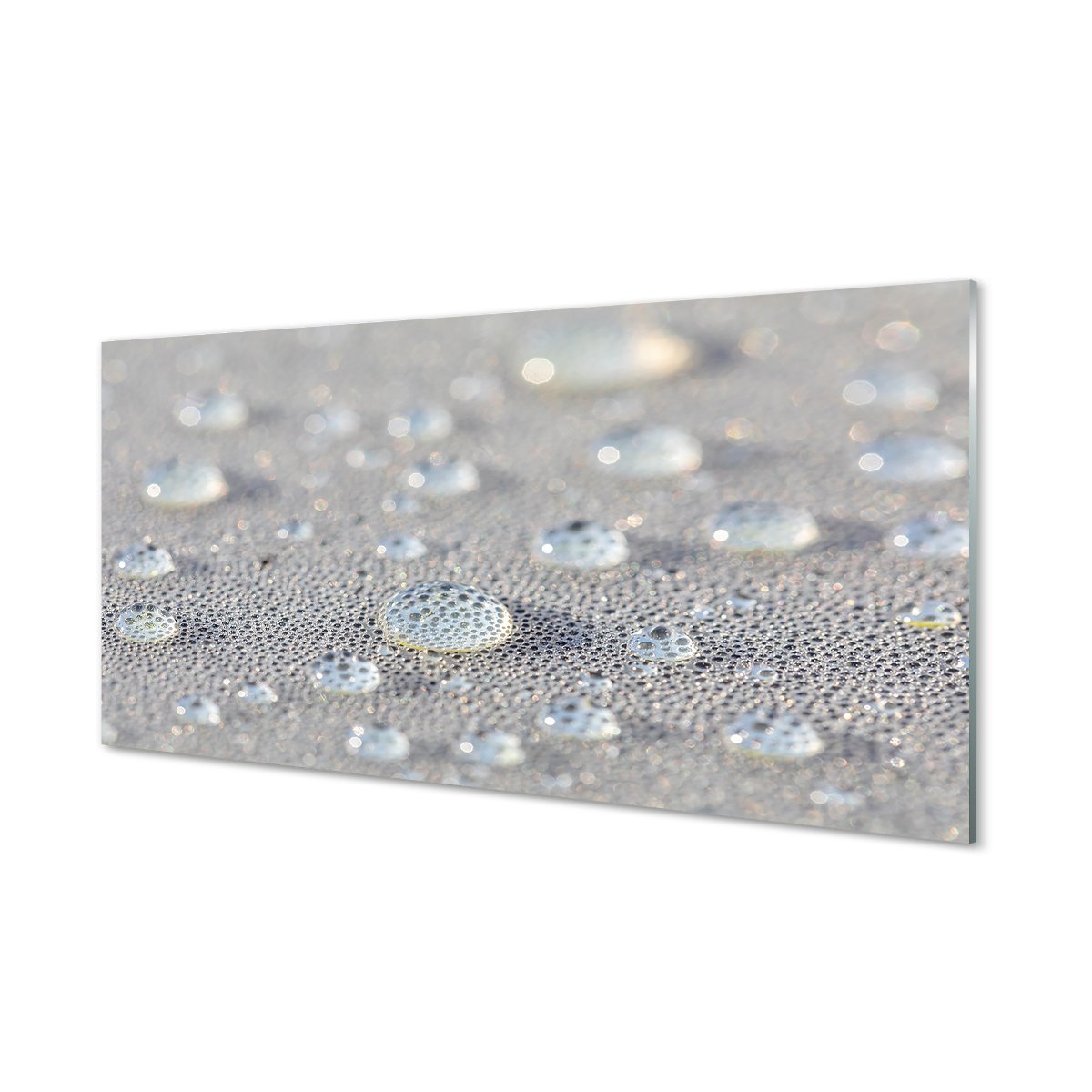 Szklany panel do kuchni Krople makro słońce 120x60