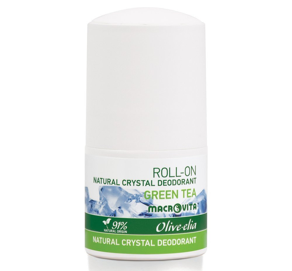 MACROVITA OLIVE-ELIA dezodorant roll-on z naturalnym kryształem GREEN TEA