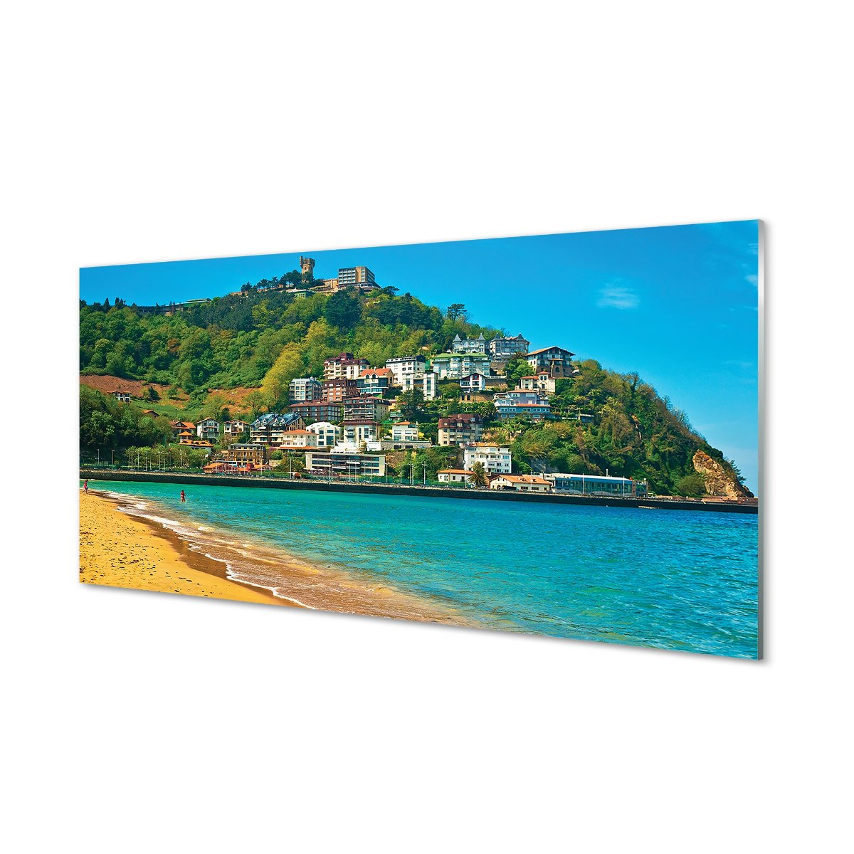 Szklana płyta Hiszpania Plaża góry miasto 120x60