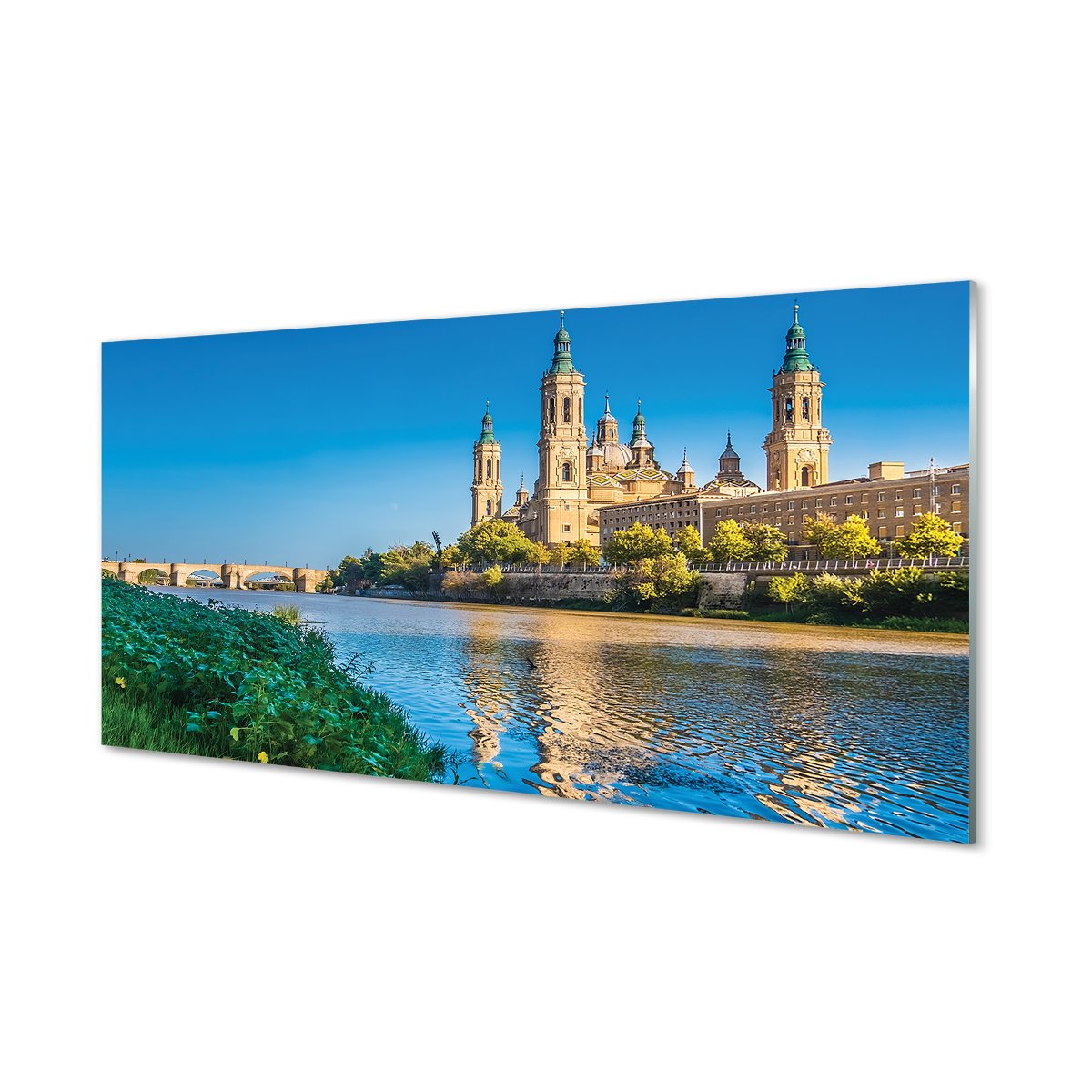 Płyta szklana Hiszpania Katedra rzeka 120x60 cm