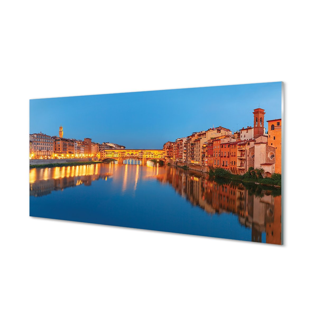 Płyta szklana do kuchni Włochy Rzeka mosty 120x60