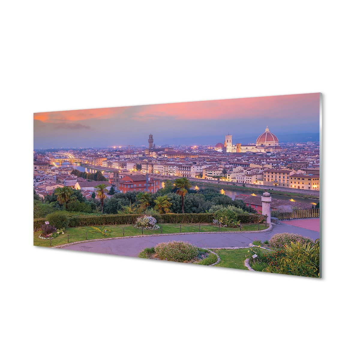 Nowoczesny panel   Włochy Panorama rzeka 120x60 cm