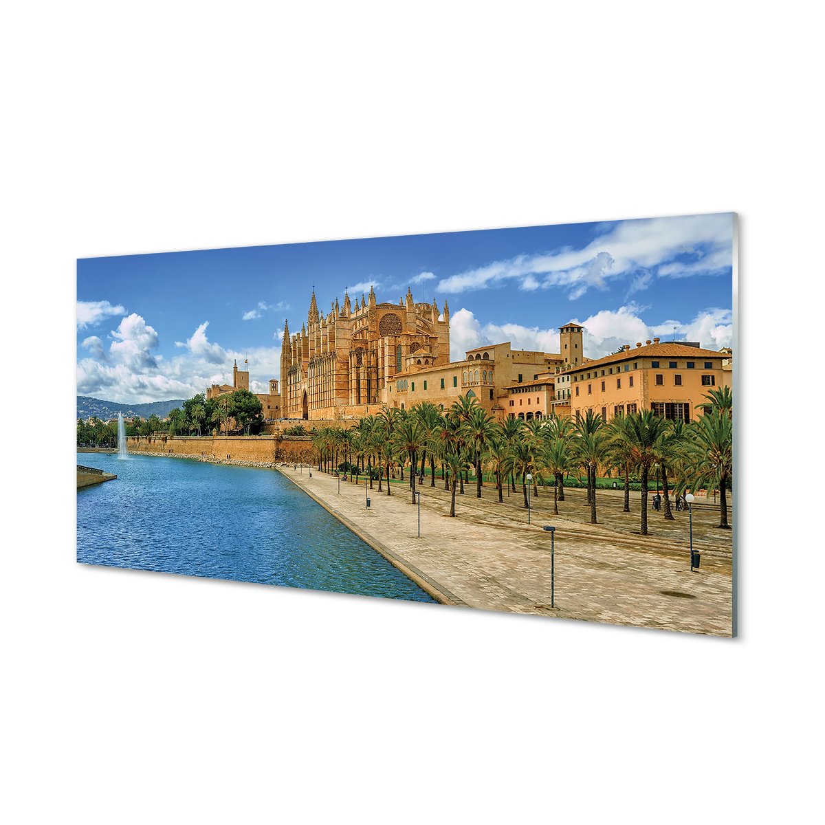 Panel szklany Hiszpania Gotycka katedra 120x60 cm