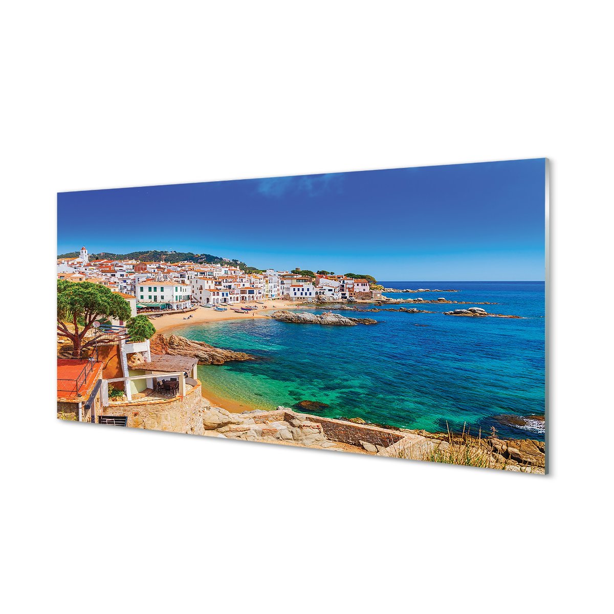 Nowoczesny panel szklany Hiszpania Plaża 120x60 cm