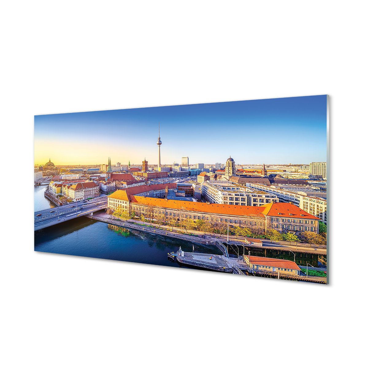 Ścienny panel Niemcy Berlin rzeka mosty 120x60 cm