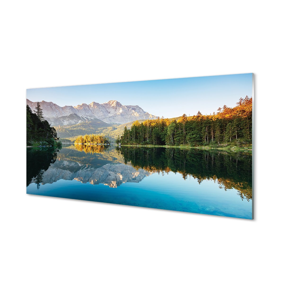 Szkło lacobel Niemcy Góry jezioro las 120x60 cm