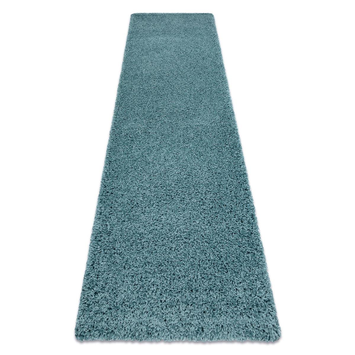 Dywan, Chodnik SOFFI shaggy 5cm niebieski - do kuchni, przedpokoju, na korytarz, 80x250 cm