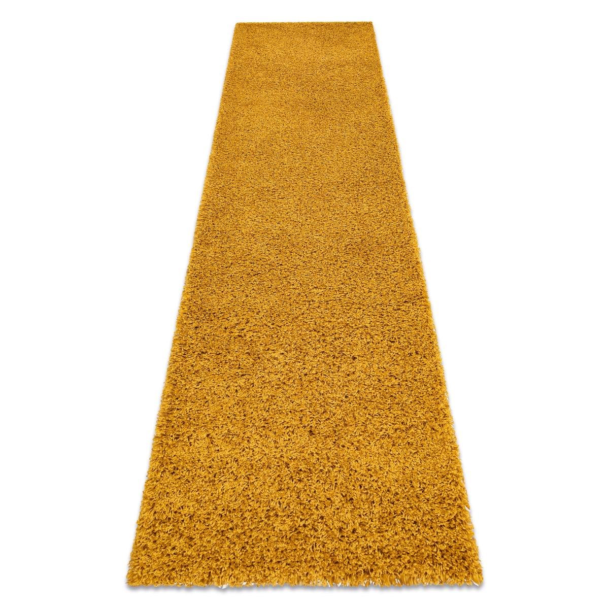 Dywan, Chodnik SOFFI shaggy 5cm złoty - do kuchni, przedpokoju, na korytarz, 70x200 cm