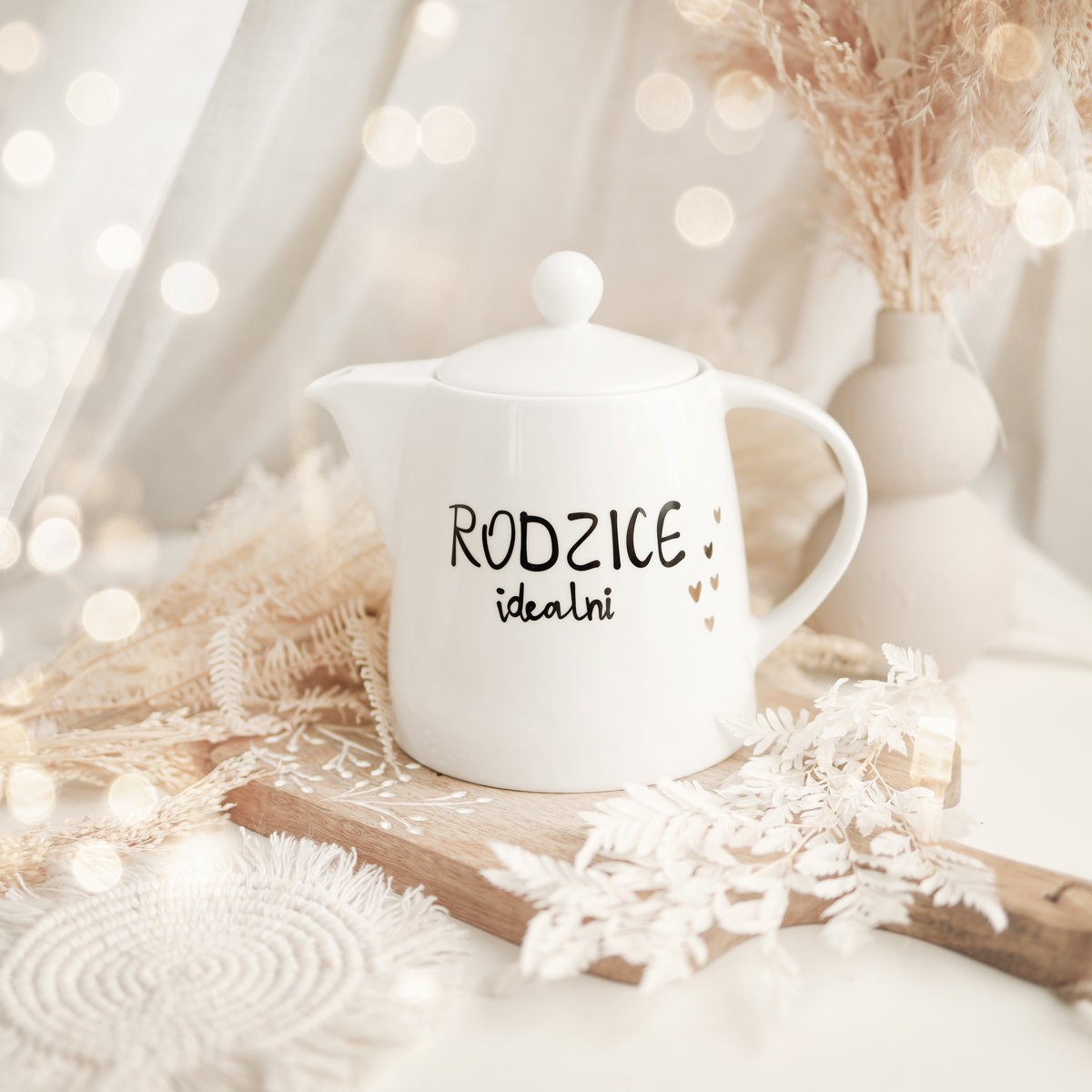 Dzbanek 1 litr - Rodzice idealni ZŁOTE SERCE