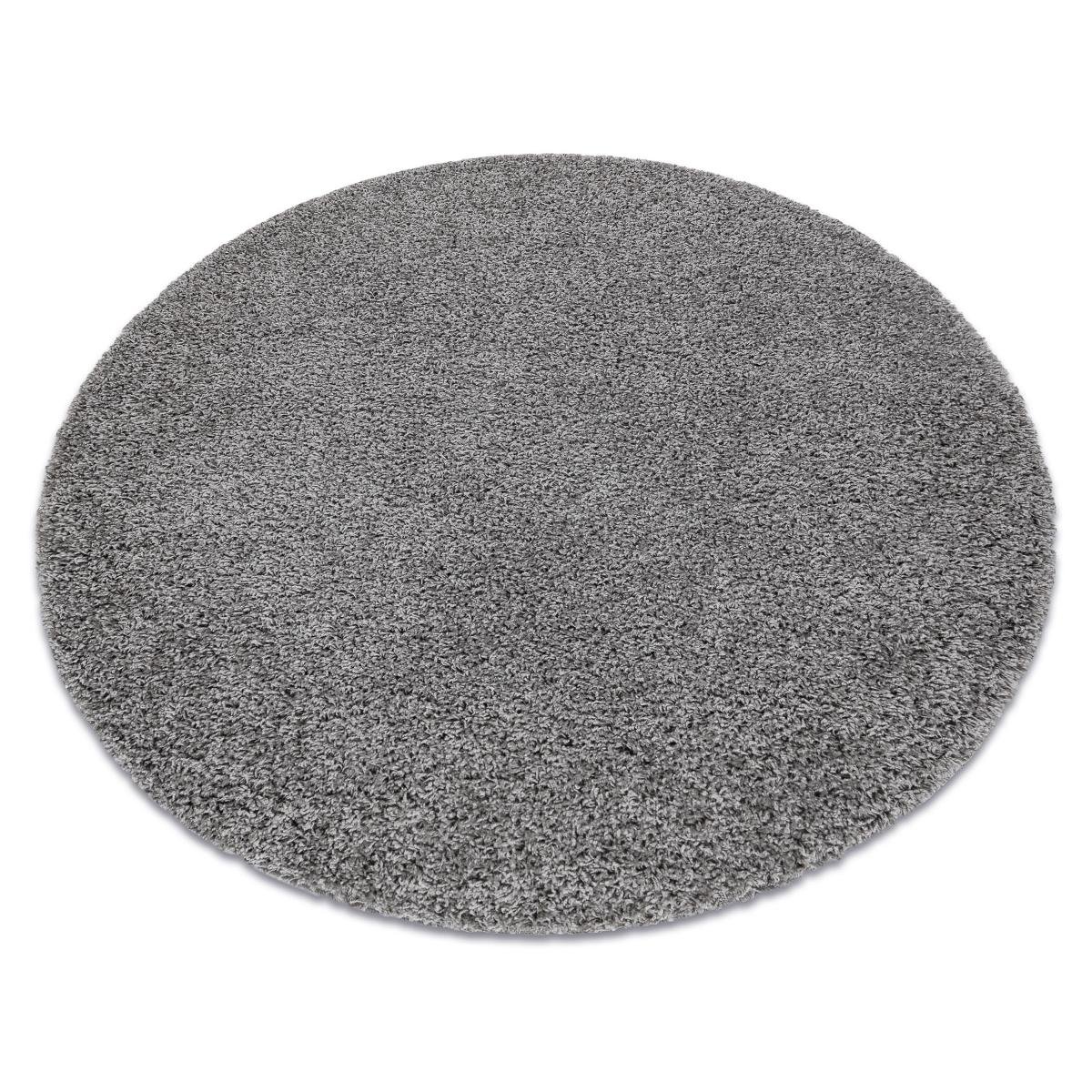 Dywan DYWANY ŁUSZCZÓW SOFFI koło shaggy 5cm szary, koło 100 cm
