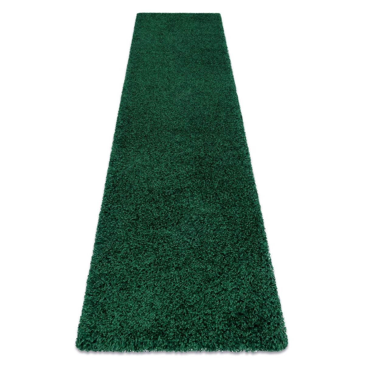 Dywan, Chodnik SOFFI shaggy 5cm butelkowa zieleń - do kuchni, przedpokoju, na korytarz, 60x250 cm