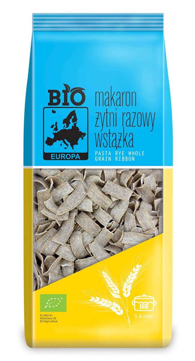 Bio Europa Makaron Żytni Razowy Wstążka BIO 400g - Bio Europa