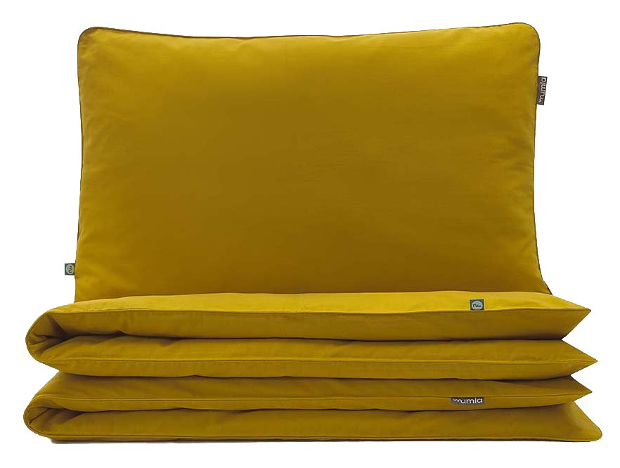 pościel bawełniana basic musztardowy 200x220 + 2x50x60 mumla