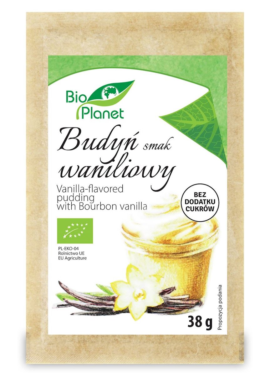 Bio Planet Budyń o Smaku Waniliowym BIO 38g - Bio Planet