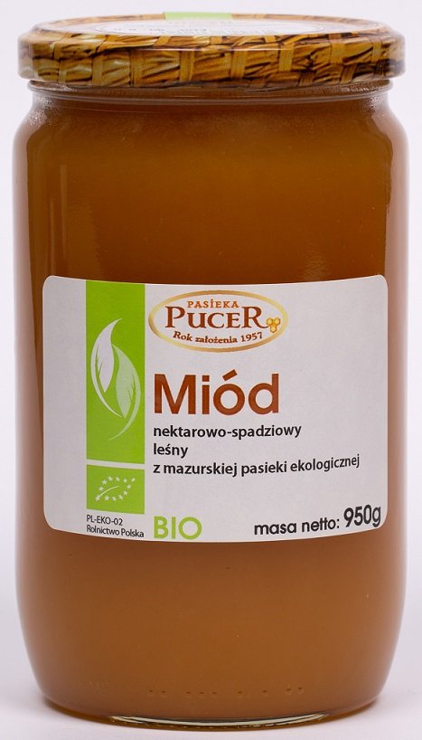 157Pucer Miód Nektarowy Spadziowy Leśny 950g - Pucer Ekologiczny PUCLESN950EKO