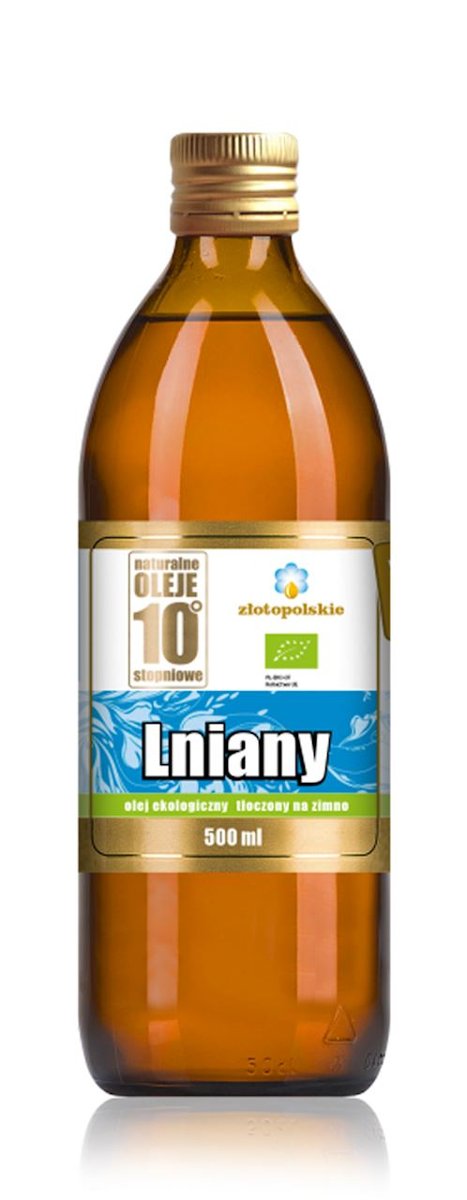 ZŁOTO POLSKIE (oleje) OLEJ LNIANY TŁOCZONY NA ZIMNO BIO 500 ml - ZŁOTO POLSKIE BP-5902020648178