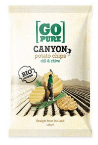 Chipsy z koperkiem i szczypiorkiem bezglutenowe BIO 125 g Go Pure